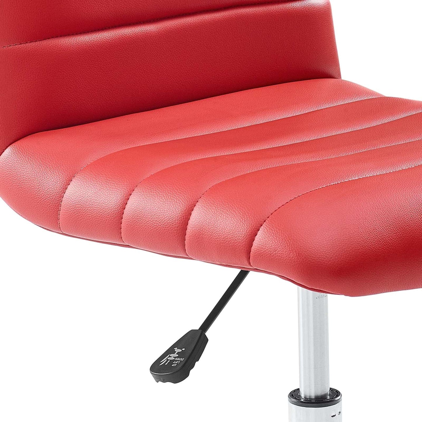 Modway Ripple Armless Mid Back Vinyl Swivel Computer Desk Office Chair - Computer Chair
