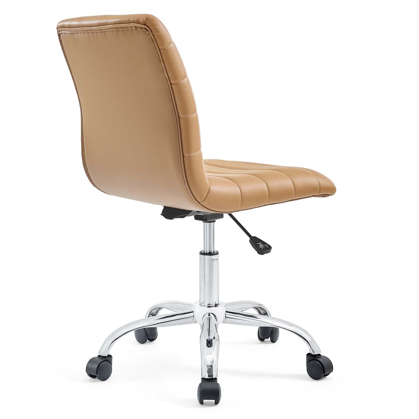 Modway Ripple Armless Mid Back Vinyl Swivel Computer Desk Office Chair - Computer Chair