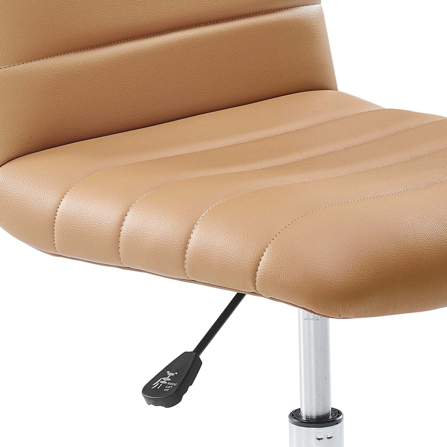 Modway Ripple Armless Mid Back Vinyl Swivel Computer Desk Office Chair - Computer Chair