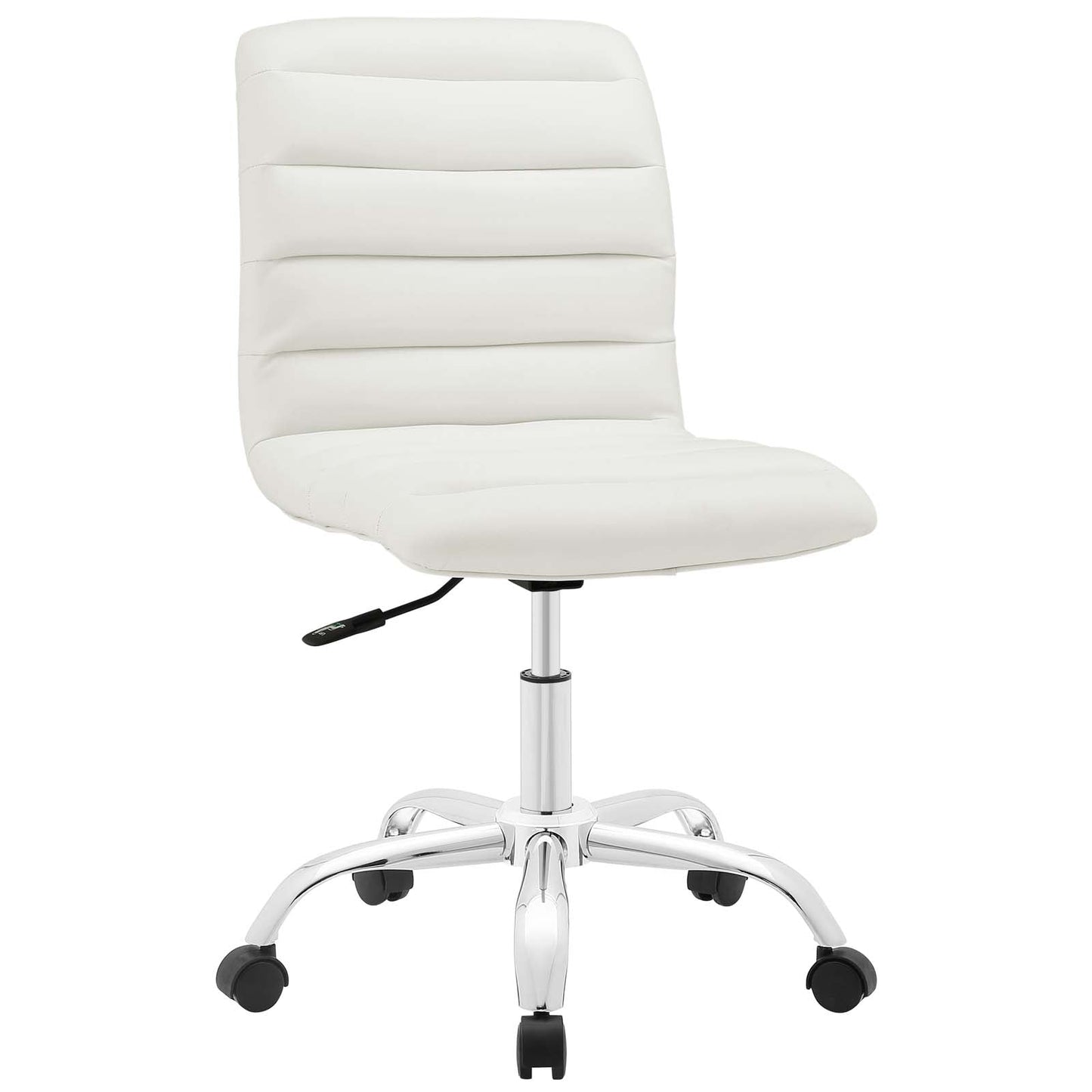 Modway Ripple Armless Mid Back Vinyl Swivel Computer Desk Office Chair - Computer Chair