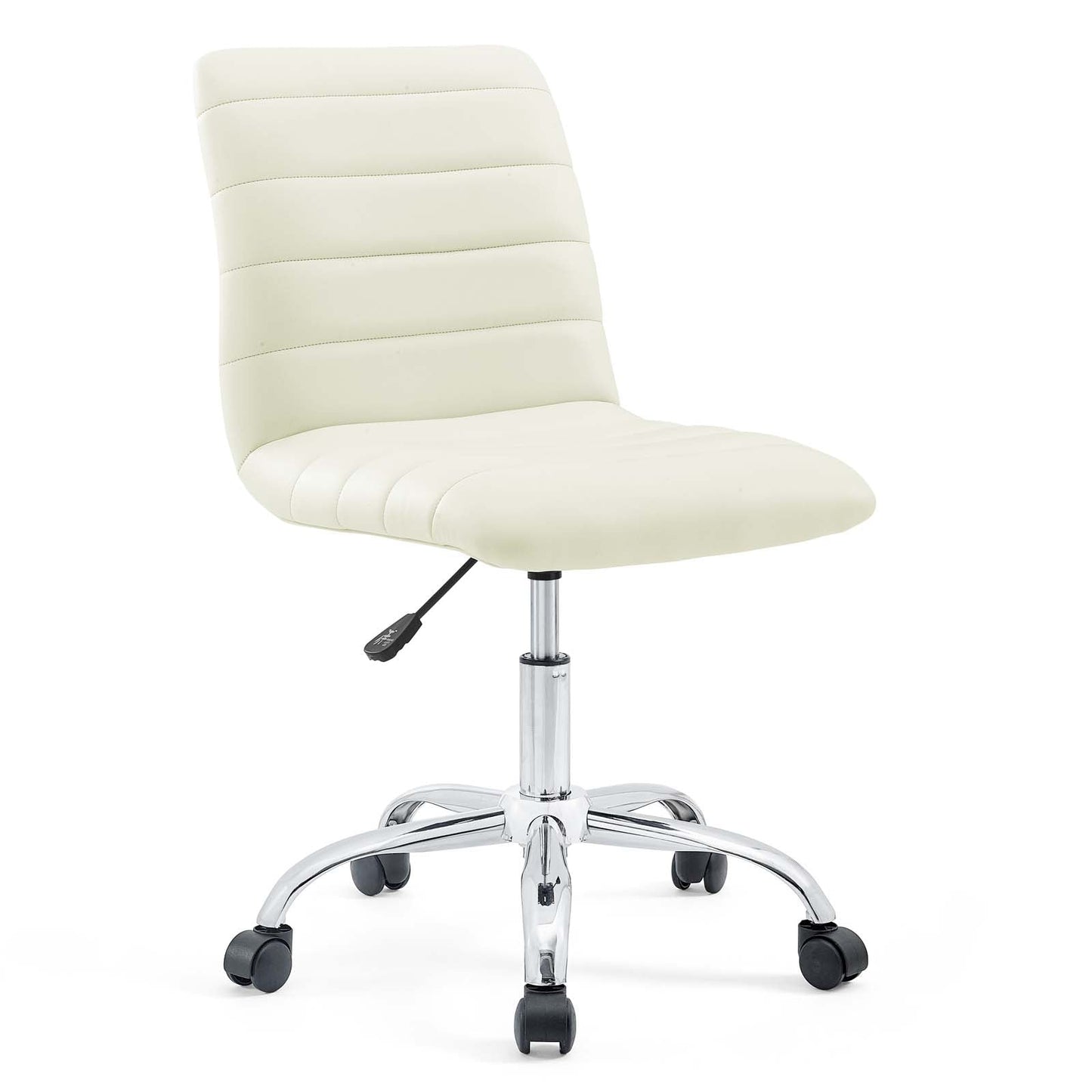 Modway Ripple Armless Mid Back Vinyl Swivel Computer Desk Office Chair - Computer Chair