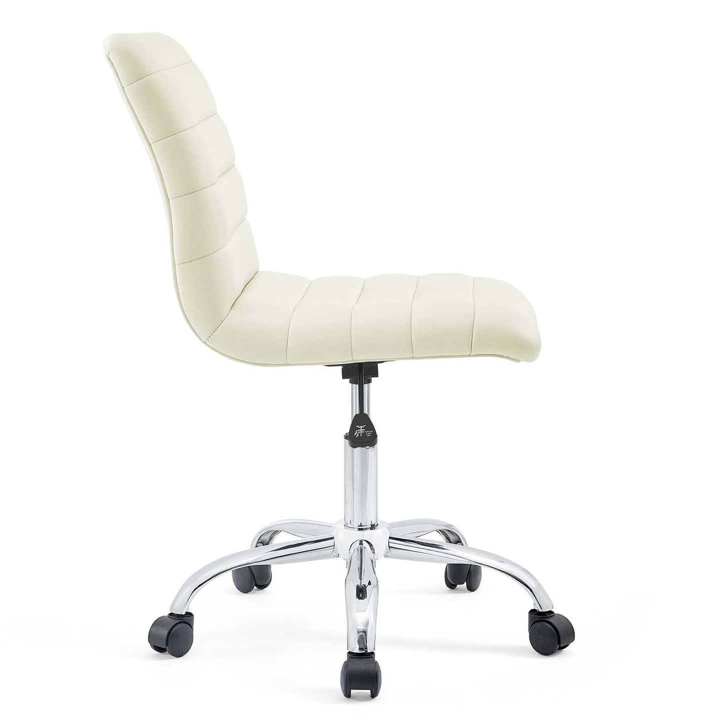 Modway Ripple Armless Mid Back Vinyl Swivel Computer Desk Office Chair - Computer Chair