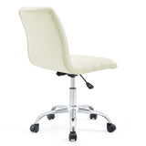 Modway Ripple Armless Mid Back Vinyl Swivel Computer Desk Office Chair - Computer Chair