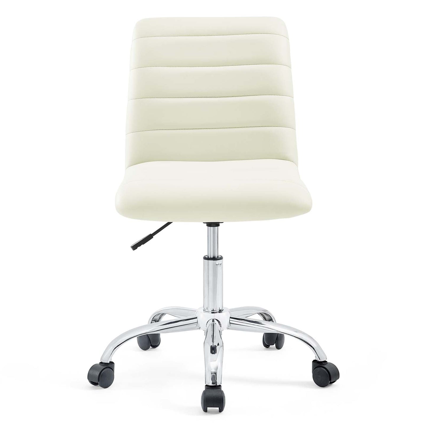 Modway Ripple Armless Mid Back Vinyl Swivel Computer Desk Office Chair - Computer Chair