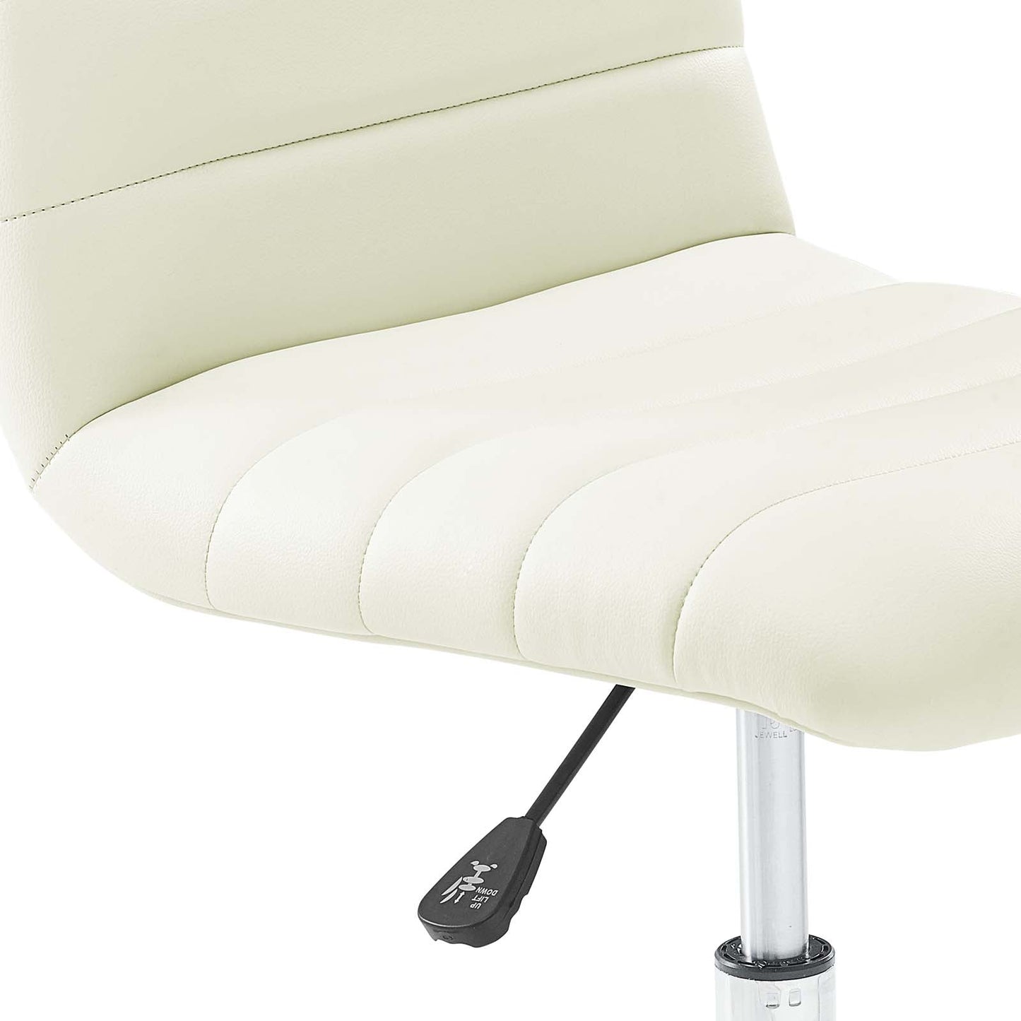 Modway Ripple Armless Mid Back Vinyl Swivel Computer Desk Office Chair - Computer Chair