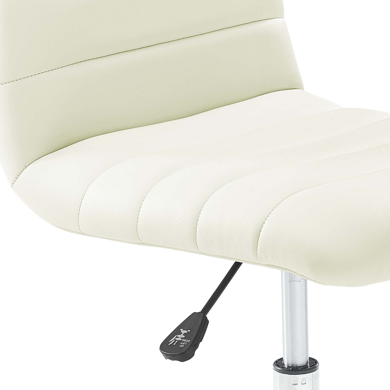 Modway Ripple Armless Mid Back Vinyl Swivel Computer Desk Office Chair - Computer Chair