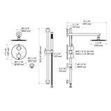 ZLINE Emerald Bay Thermostatic Shower System in Brushed Nickel (EMBY-SHS-T2-BN)
