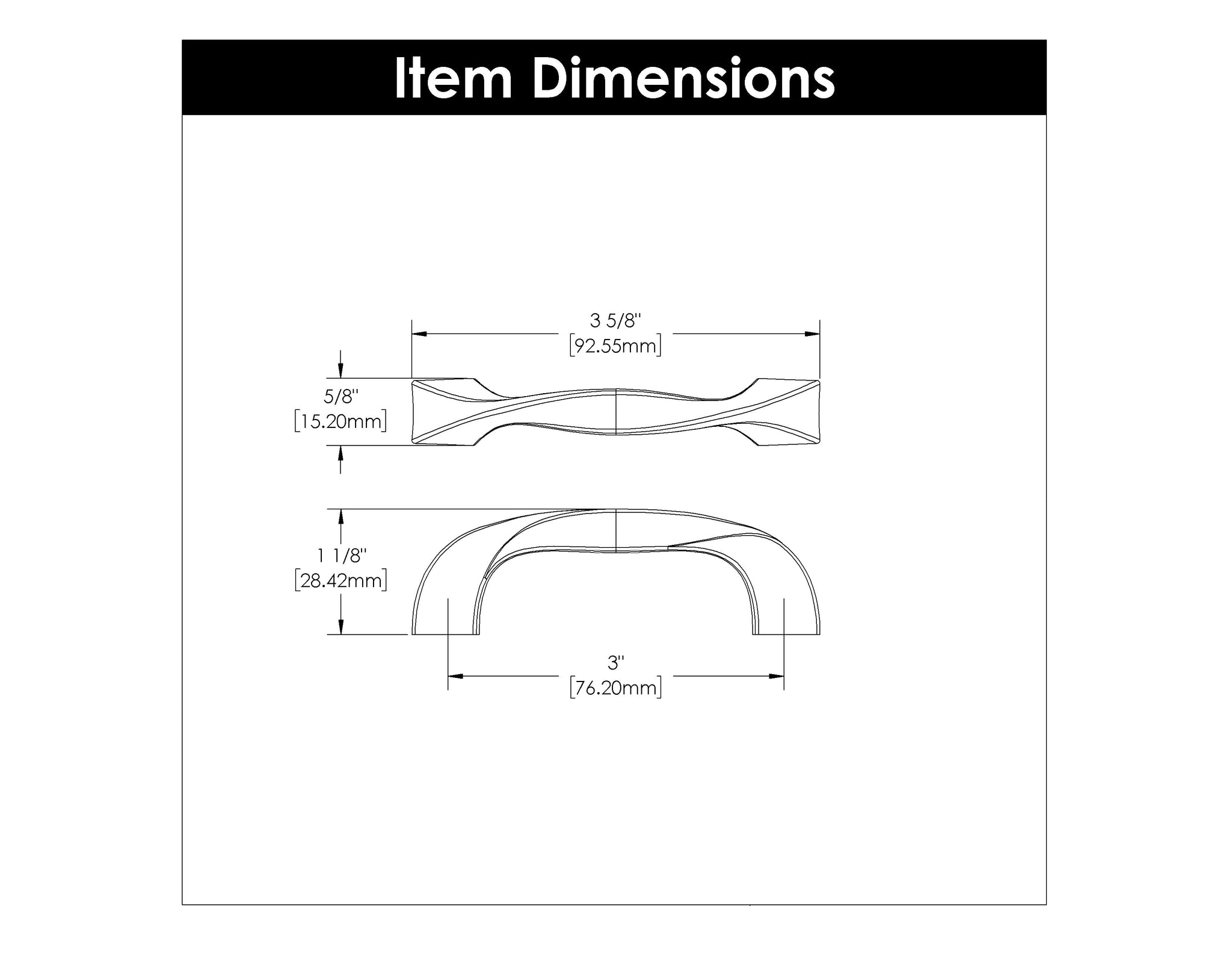 Pull 3 Inch Center to Center - Hickory Hardware