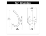 Hook 1-1/4 Inch Center to Center - Hickory Hardware
