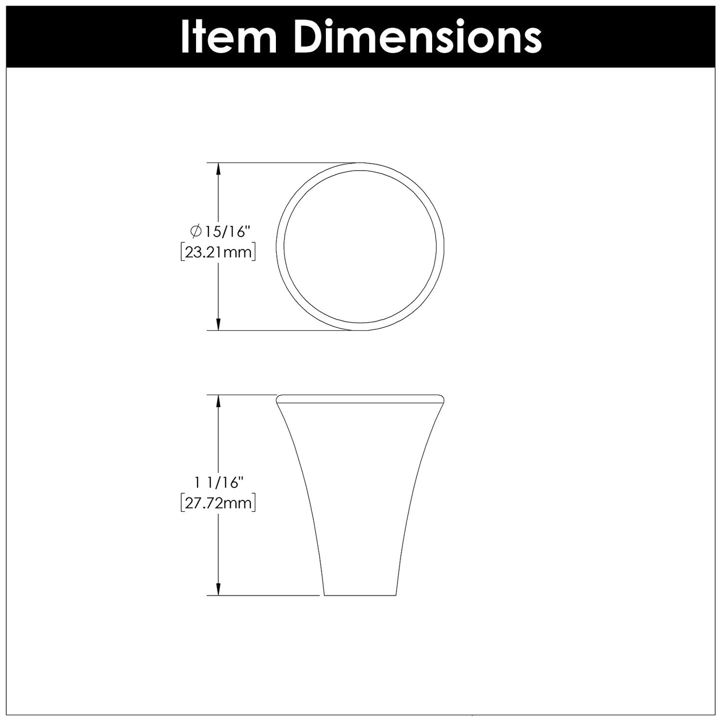 Knob 15/16 Inch Diameter - Maven Collection