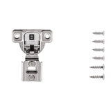 Hidden Door Hinge Concealed 1/2 Inch Overlay Face Frame Self-Close (2 Hinges/Per Pack) in Polished Nickel - Hickory Hardware