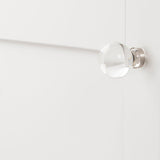 Satin Nickel Knob 1-3/8 Inch Diameter - Crystal Palace Collection