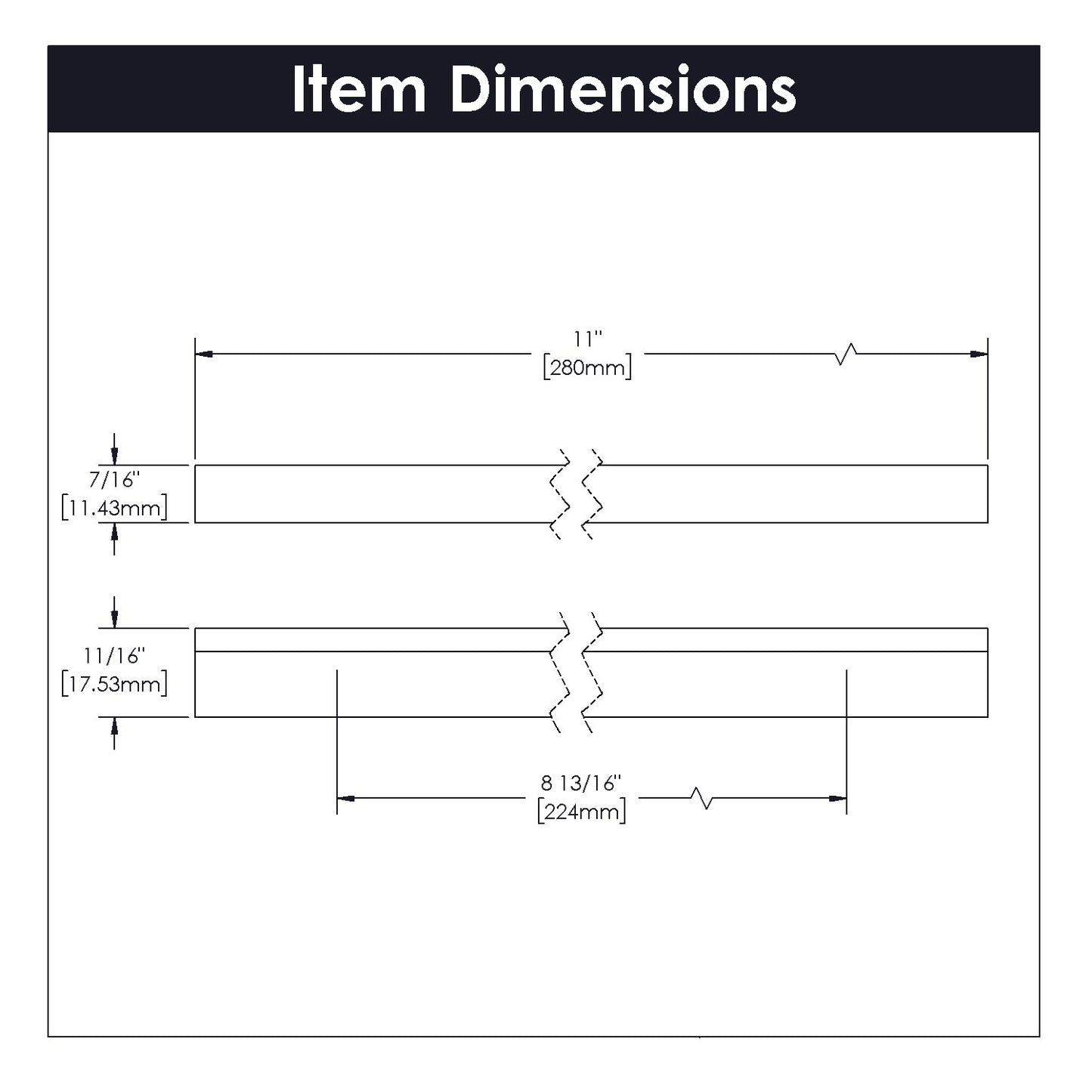 kitchen cabinet pulls 8-13/16 Inch (224mm) Center to Center - Hickory Hardware