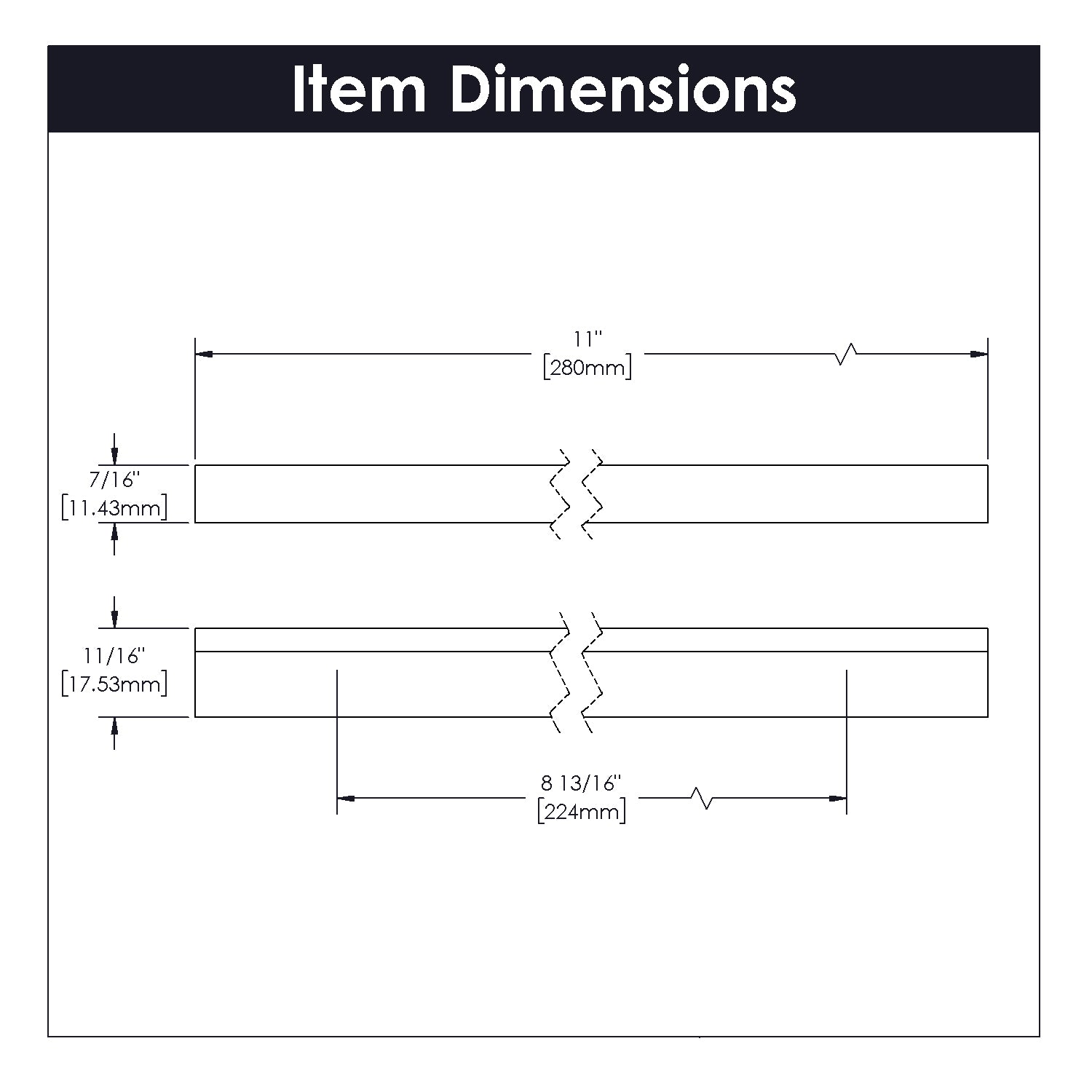 kitchen cabinet pulls 8-13/16 Inch (224mm) Center to Center - Hickory Hardware