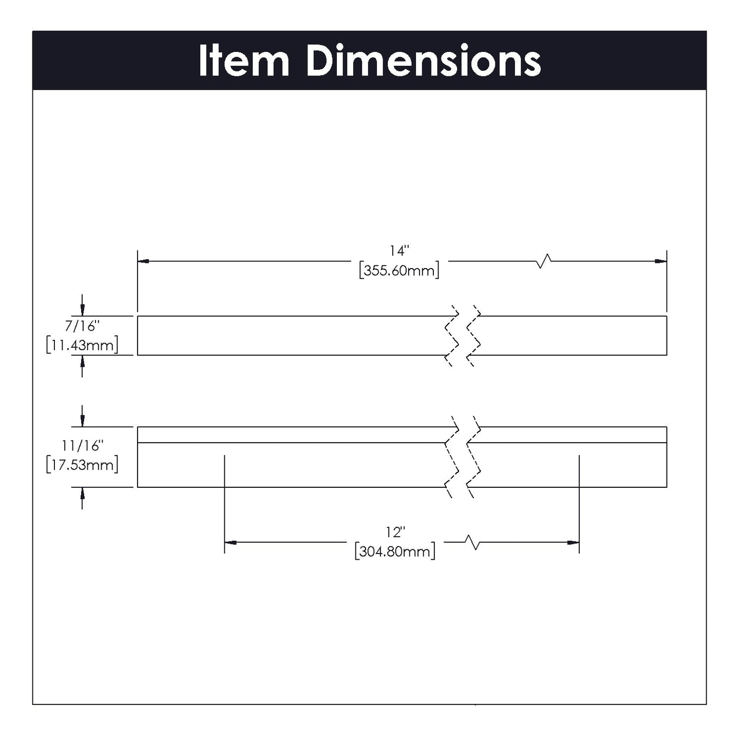 kitchen cabinet pulls 12 Inch Center to Center - Hickory Hardware