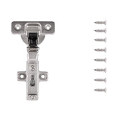 Hinge Concealed Half Overlay Frameless Soft Close (2 Hinges/Per Pack) Polished Nickel- Hickory Hardware