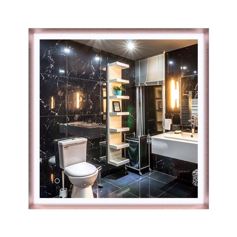 Frontlit/Backlit LED Lighted Bathroom Vanity Mirror with Frame, Anti-Fog, Touch Button, CRI 90+, Adjustable CCT & Memory, Magnum Style