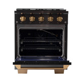 KUCHT Gemstone Professional 30 in. 4.2 cu. ft. Natural Gas Range with Sealed Burners and Convection Oven in Titanium Stainless Steel