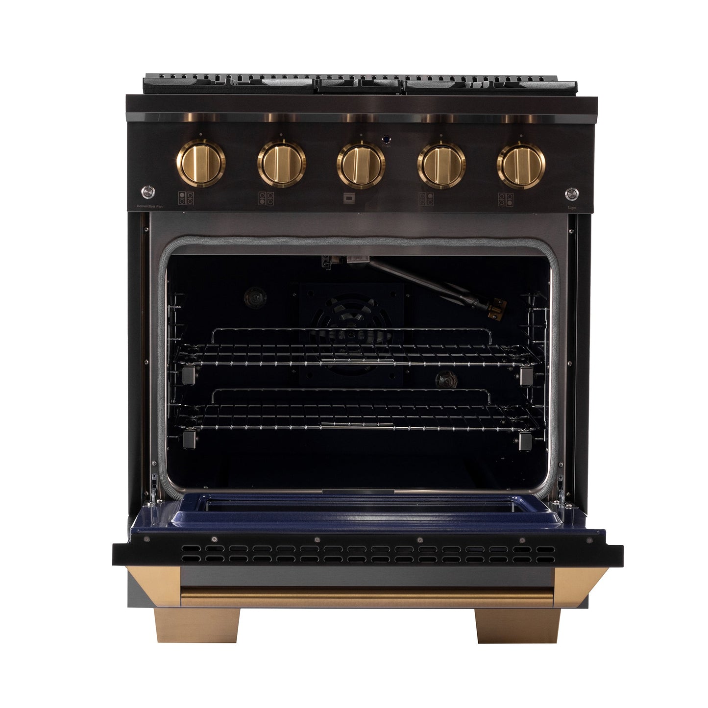 KUCHT Gemstone Professional 30 in. 4.2 cu. ft. Propane Gas Range with Sealed Burners and Convection Oven in Titanium Stainless Steel