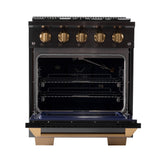 KUCHT Gemstone Professional 30 in. 4.2 cu. ft. Propane Gas Range with Sealed Burners and Convection Oven in Titanium Stainless Steel