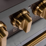 KUCHT Gemstone Professional 30 in. 4.2 cu. ft. Natural Gas Range with Sealed Burners and Convection Oven in Titanium Stainless Steel