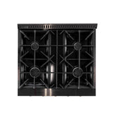 KUCHT Gemstone Professional 30 in. 4.2 cu. ft. Propane Gas Range with Sealed Burners and Convection Oven in Titanium Stainless Steel