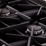 KUCHT Gemstone Professional 48 in. 6.7 cu. ft. Dual Fuel Range for Propane Gas with Sealed Burners, Griddle/Grill and Two Ovens - One Convection - in Titanium Stainless Steel