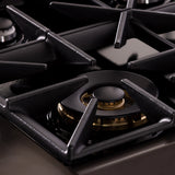 KUCHT Gemstone Professional 48 in. 6.7 cu. ft. Dual Fuel Range for Natural Gas with Sealed Burners, Griddle/Grill and Two Ovens - One Convection - in Titanium Stainless Steel