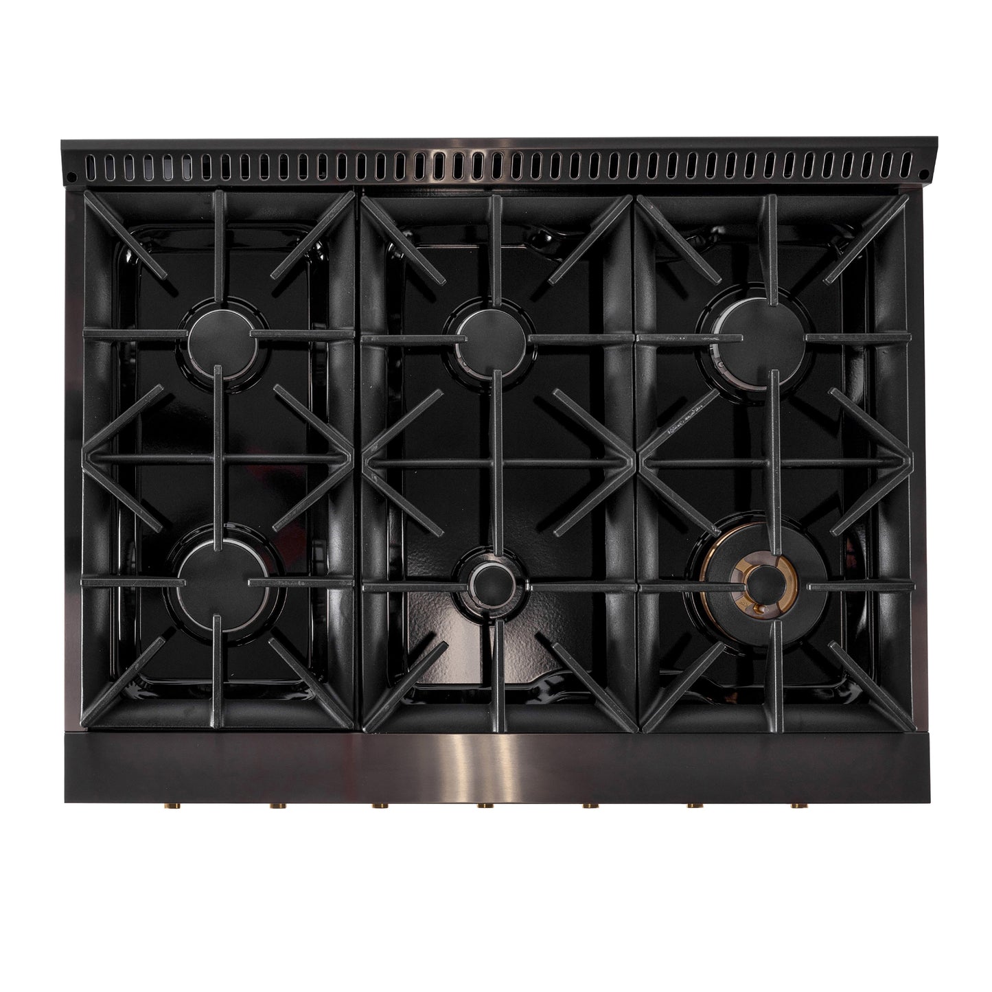 KUCHT Gemstone Professional 36 in. 5.2 cu. ft. Natural Gas Range with Sealed Burners and Convection Oven in Titanium Stainless Steel