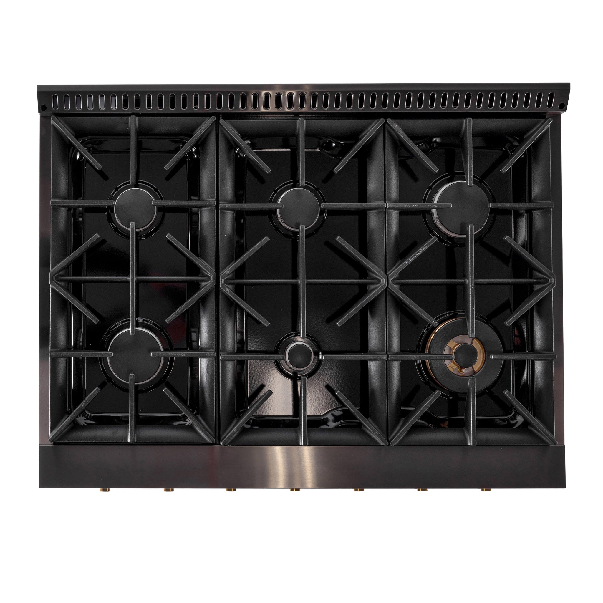 KUCHT Gemstone Professional 36 in. 5.2 cu. ft. Dual Fuel Range for Natural Gas with Sealed Burners and Convection Oven in  Titanium Stainless Steel