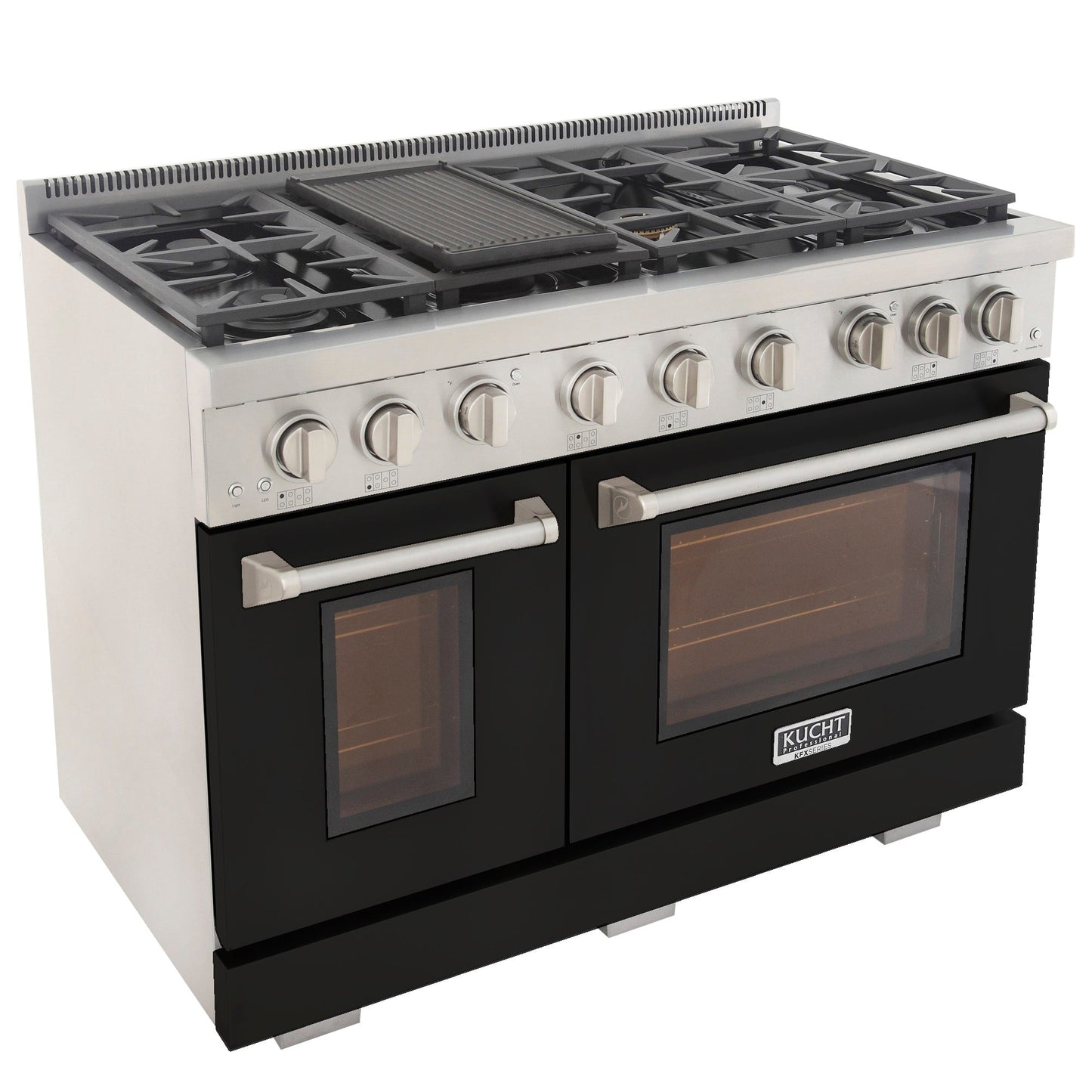 KUCHT Professional 48 in. 6.7 cu. ft. Propane Gas Range Two Ovens - One Convection - with True Simmer Burners