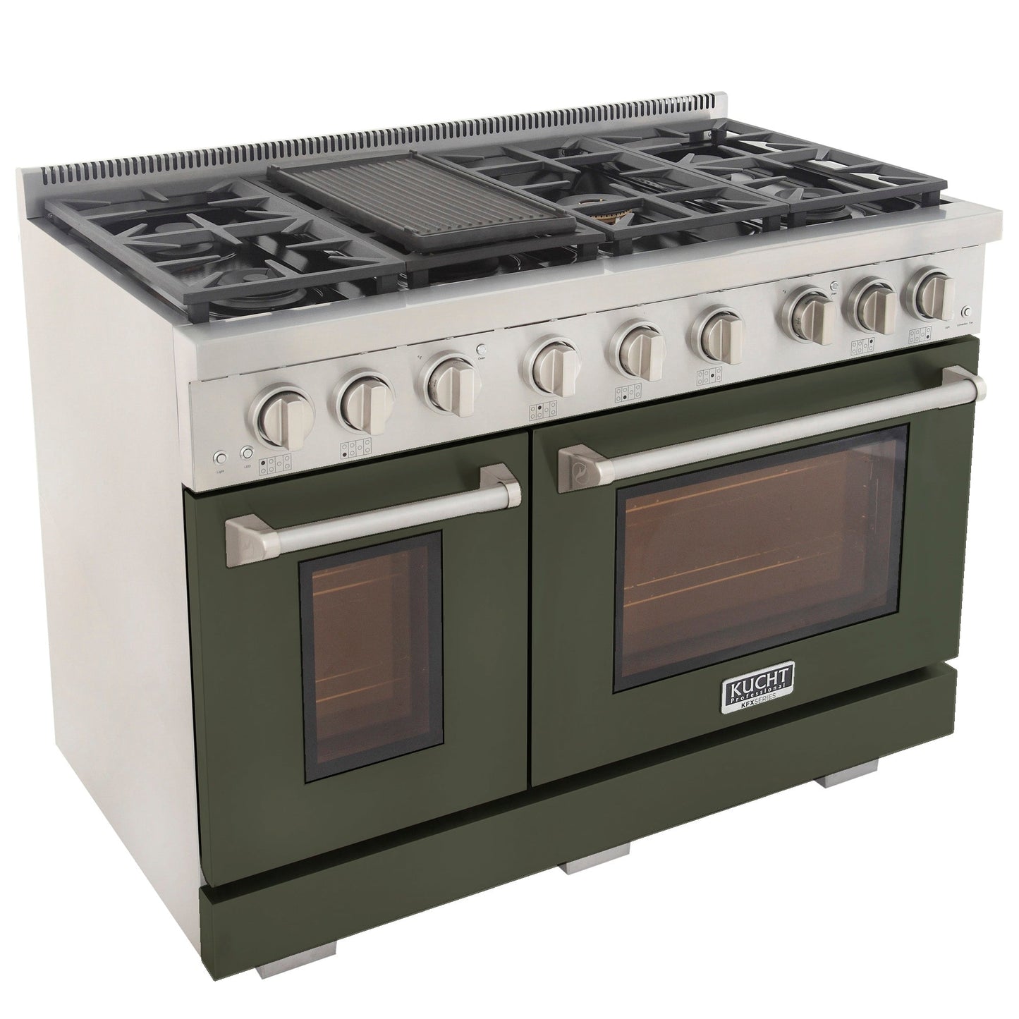 KUCHT Professional 48 in. 6.7 cu. ft. Propane Gas Range Two Ovens - One Convection - with True Simmer Burners