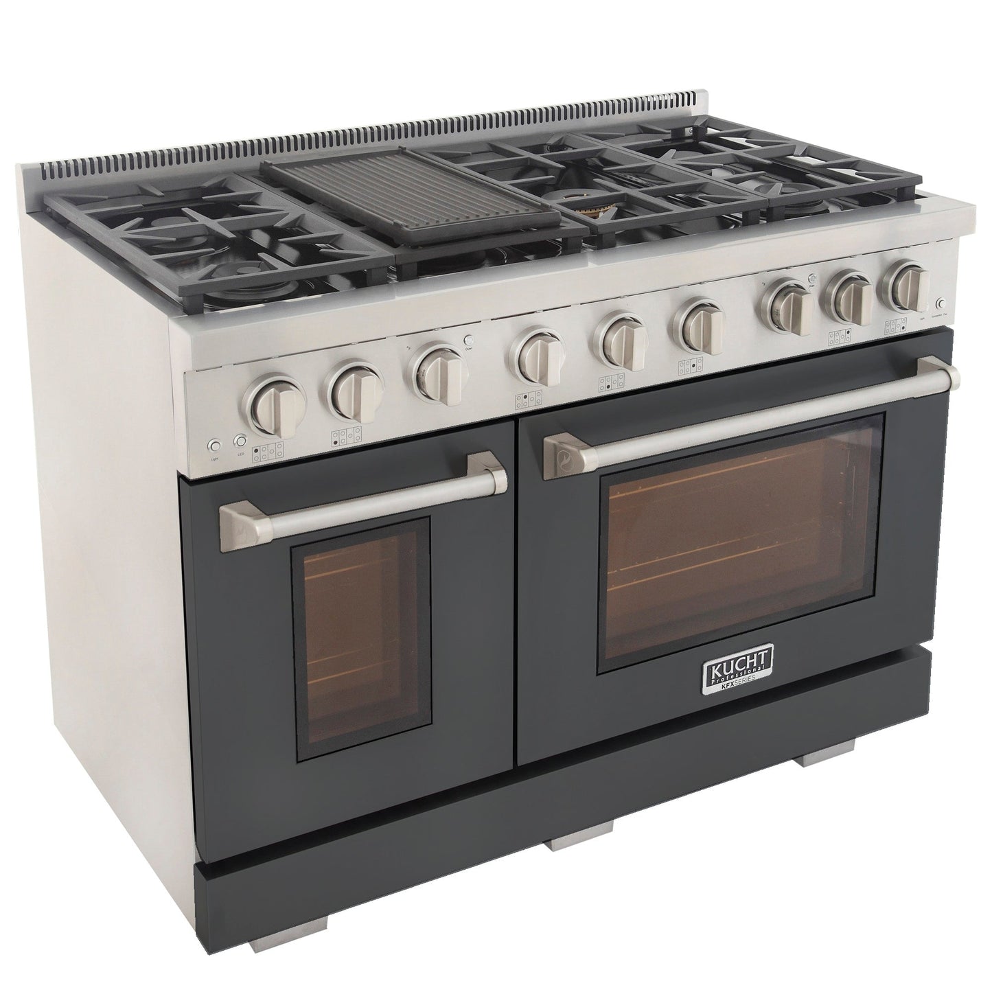 KUCHT Professional 48 in. 6.7 cu. ft. Propane Gas Range Two Ovens - One Convection - with True Simmer Burners
