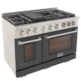 KUCHT Professional 48 in. 6.7 cu. ft. Propane Gas Range Two Ovens - One Convection - with True Simmer Burners