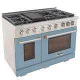 KUCHT Professional 48 in. 6.7 cu. ft. Propane Gas Range Two Ovens - One Convection - with True Simmer Burners