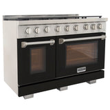 KUCHT Professional 48 in. 6.7 cu. ft. Propane Gas Range with Sealed Burners, Griddle and Two Ovens - One Convection