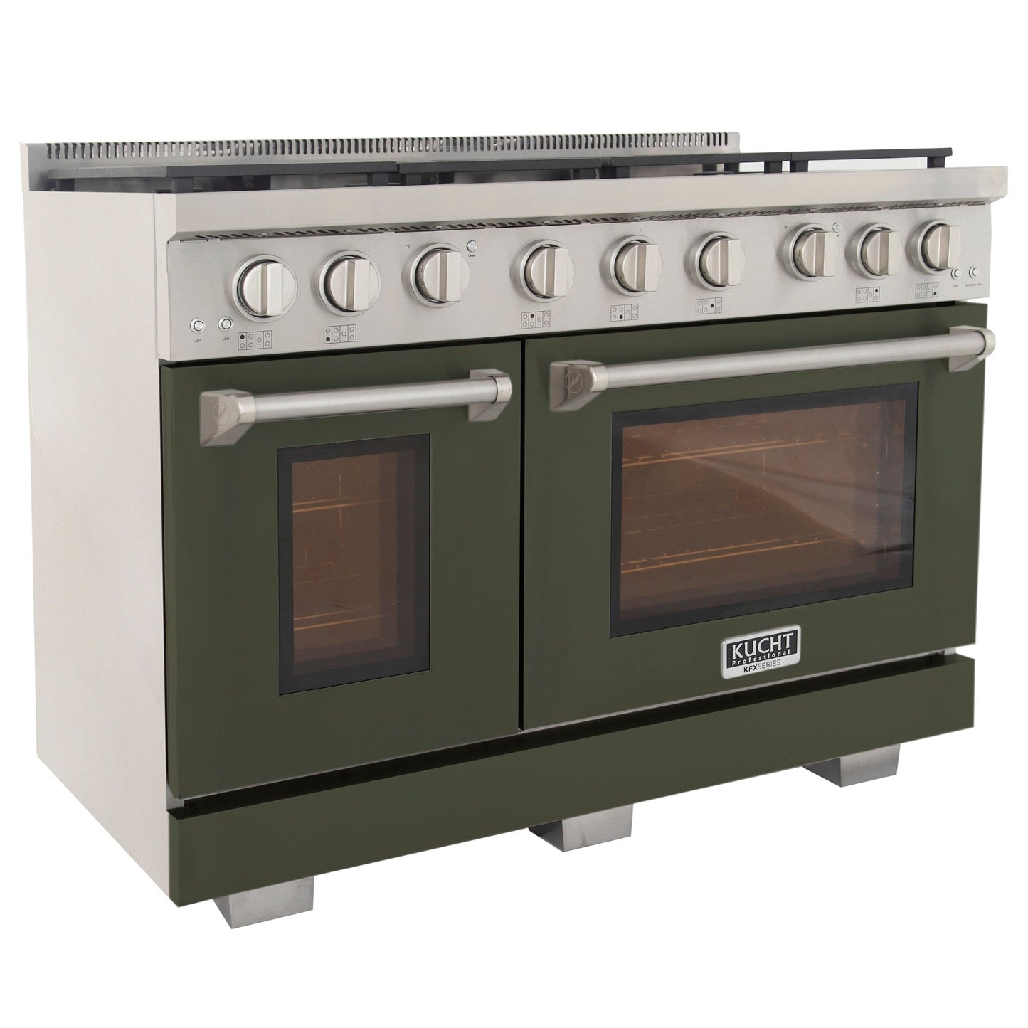 KUCHT Professional 48 in. 6.7 cu. ft. Natural Gas Range Two Ovens - One Convection - with True Simmer Burners