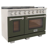 KUCHT Professional 48 in. 6.7 cu. ft. Propane Gas Range with Sealed Burners, Griddle and Two Ovens - One Convection
