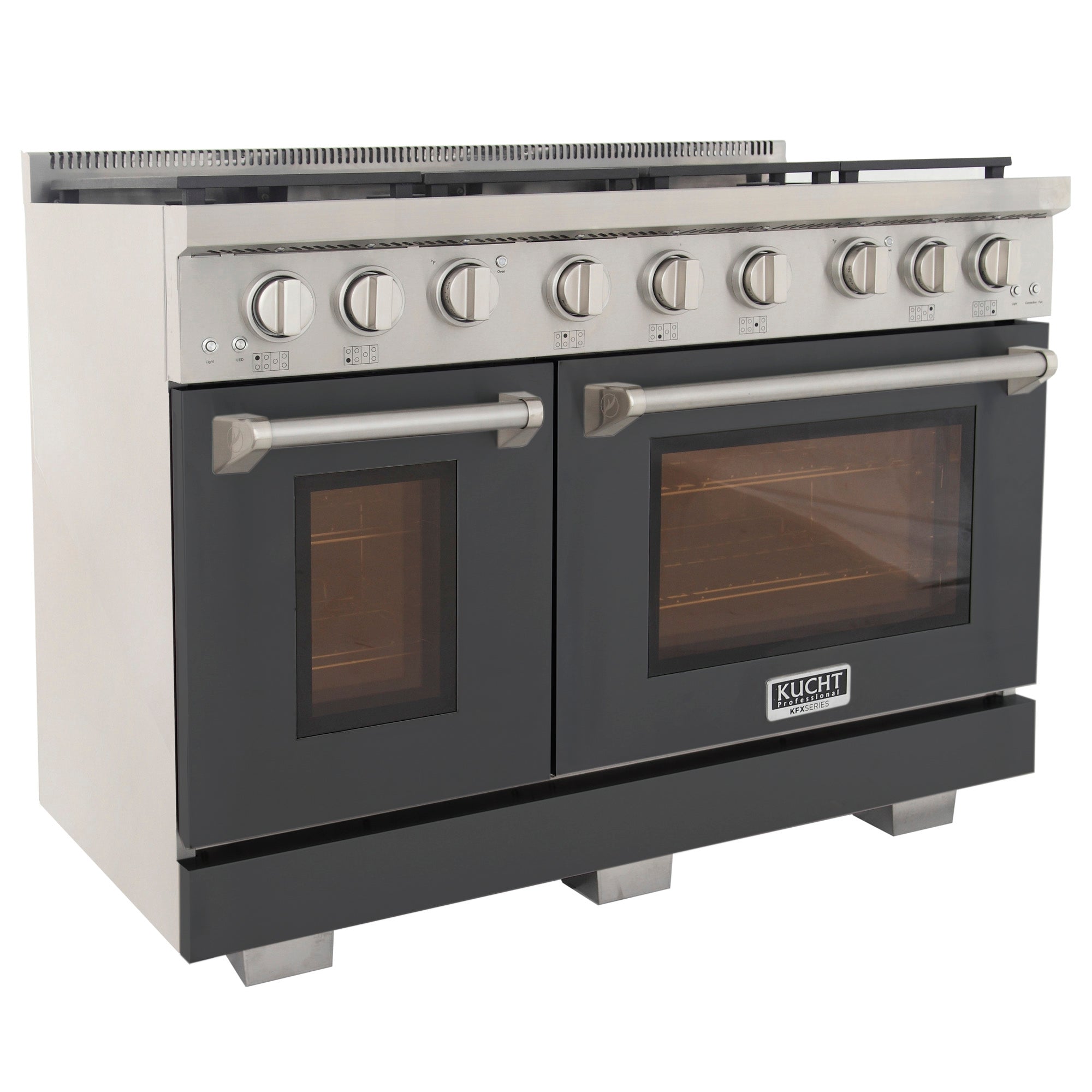KUCHT Professional 48 in. 6.7 cu. ft. Propane Gas Range Two Ovens - One Convection - with True Simmer Burners