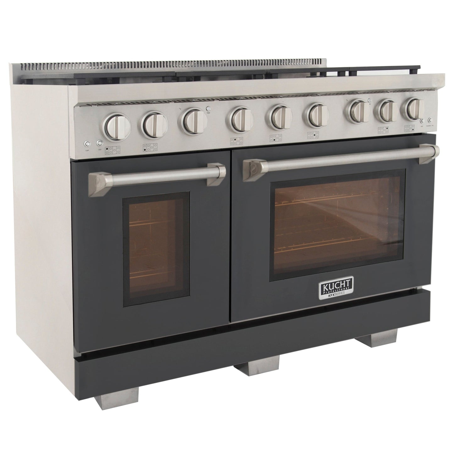 KUCHT Professional 48 in. 6.7 cu. ft. Natural Gas Range Two Ovens - One Convection - with True Simmer Burners