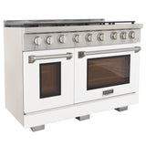 KUCHT Professional 48 in. 6.7 cu. ft. Propane Gas Range with Sealed Burners, Griddle and Two Ovens - One Convection