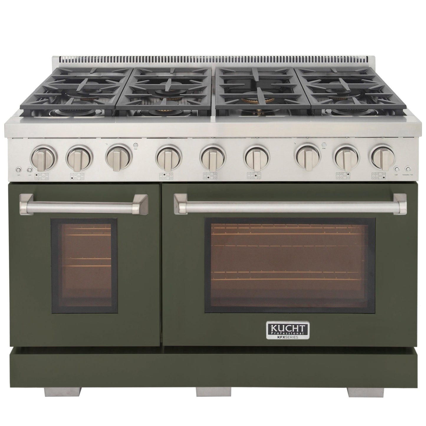 KUCHT Professional 48 in. 6.7 cu. ft. Propane Gas Range with Sealed Burners, Griddle and Two Ovens - One Convection