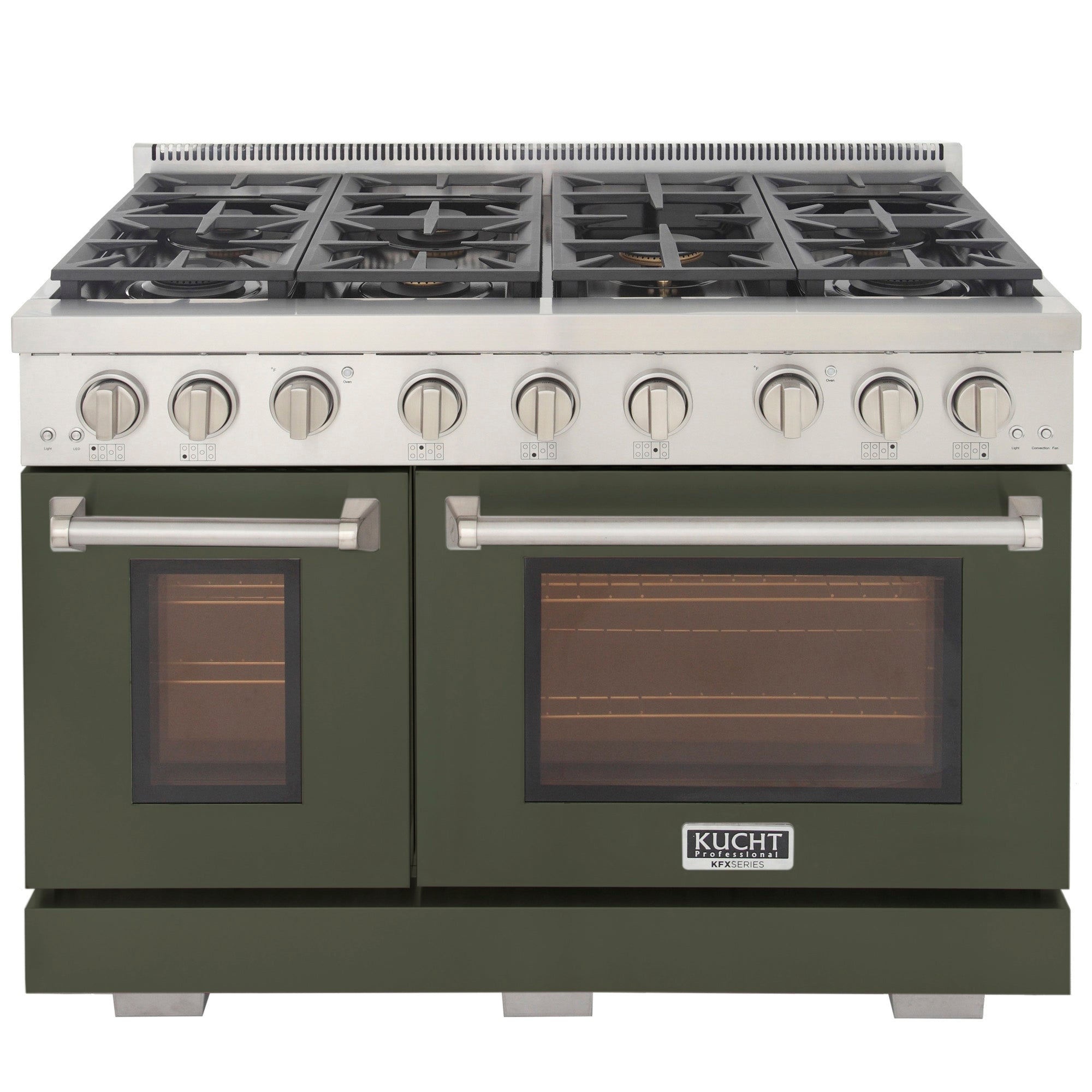 KUCHT Professional 48 in. 6.7 cu. ft. Propane Gas Range with Sealed Burners, Griddle and Two Ovens - One Convection