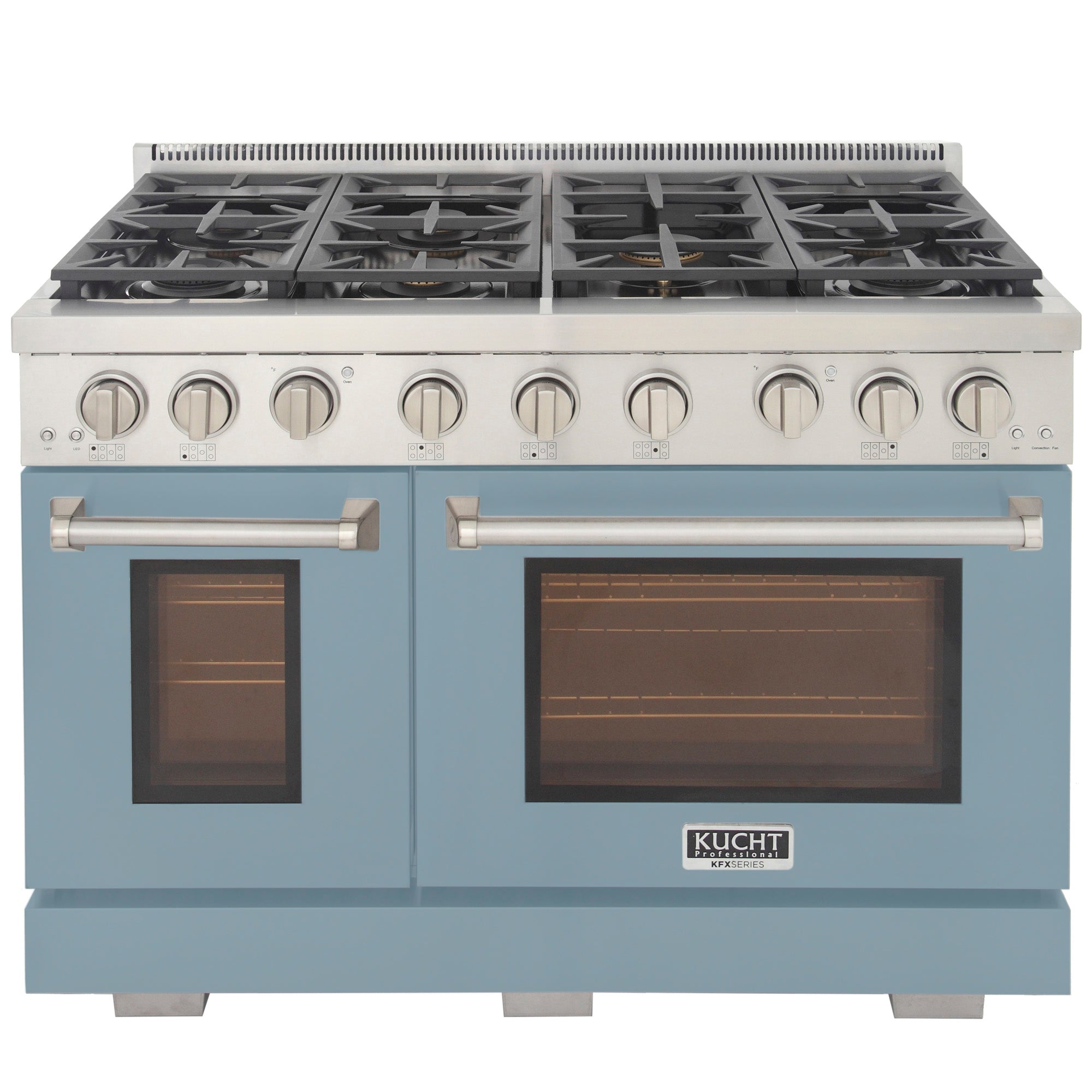 KUCHT Professional 48 in. 6.7 cu. ft. Propane Gas Range with Sealed Burners, Griddle and Two Ovens - One Convection