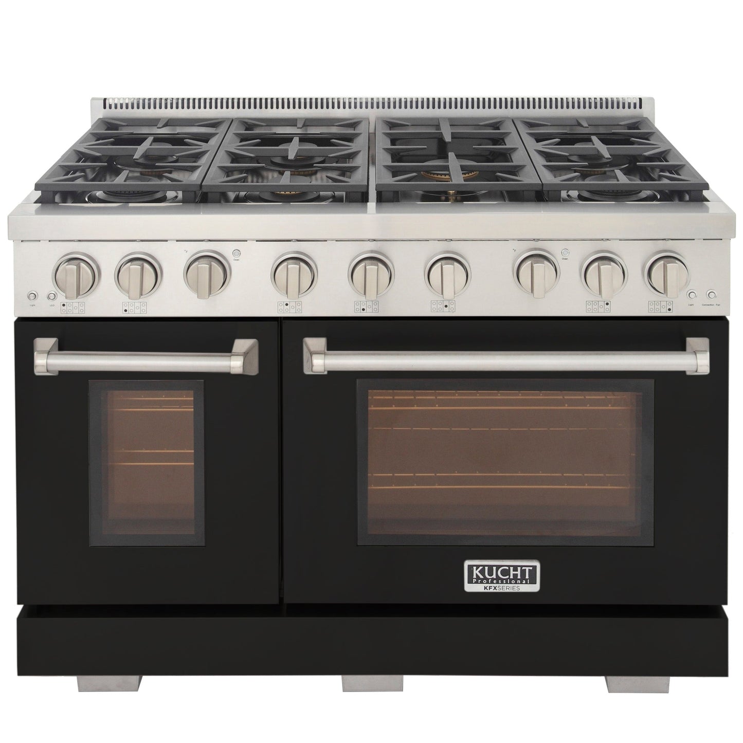 KUCHT Professional 48 in. 6.7 cu. ft. Natural Gas Range Two Ovens - One Convection - with True Simmer Burners