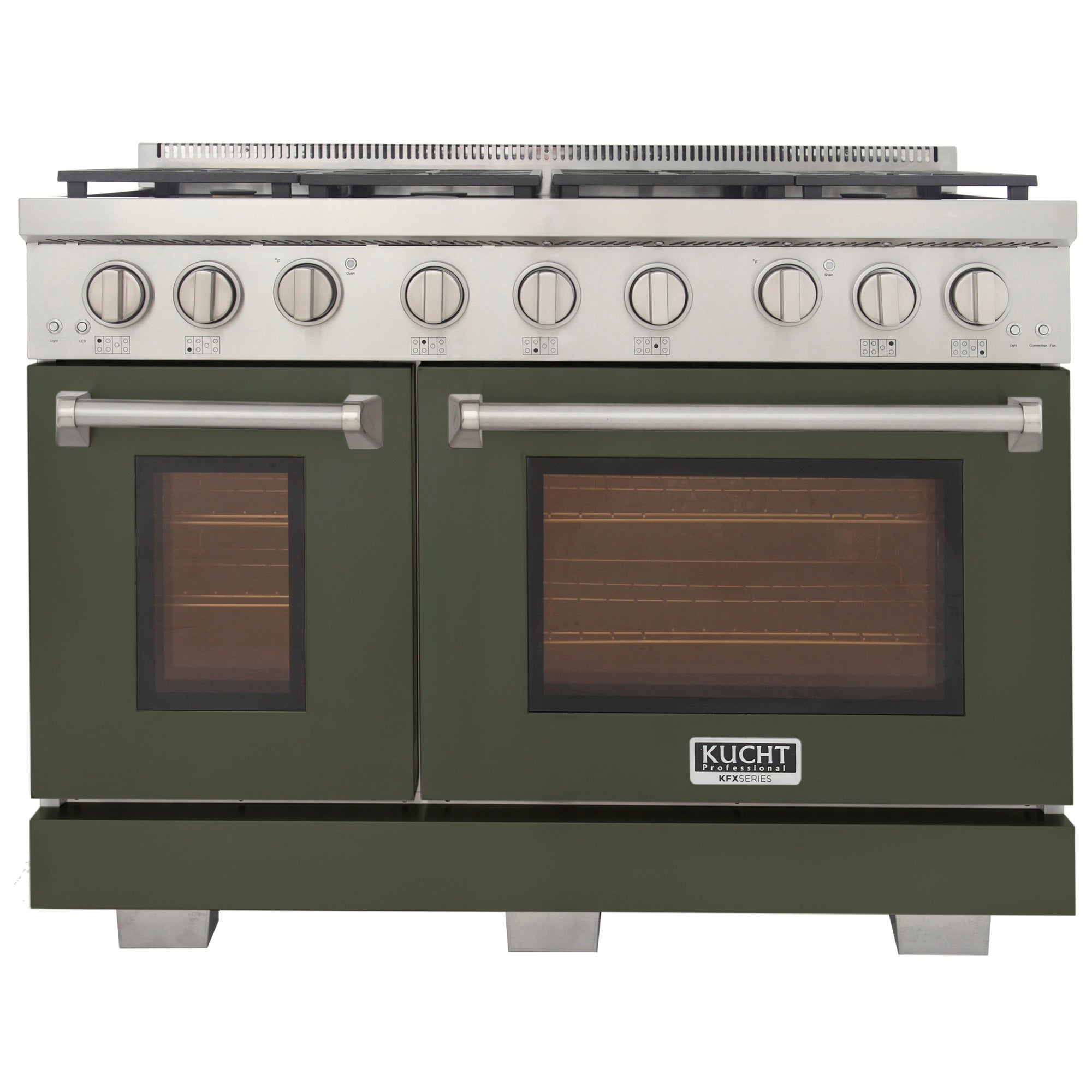 KUCHT Professional 48 in. 6.7 cu. ft. Propane Gas Range Two Ovens - One Convection - with True Simmer Burners