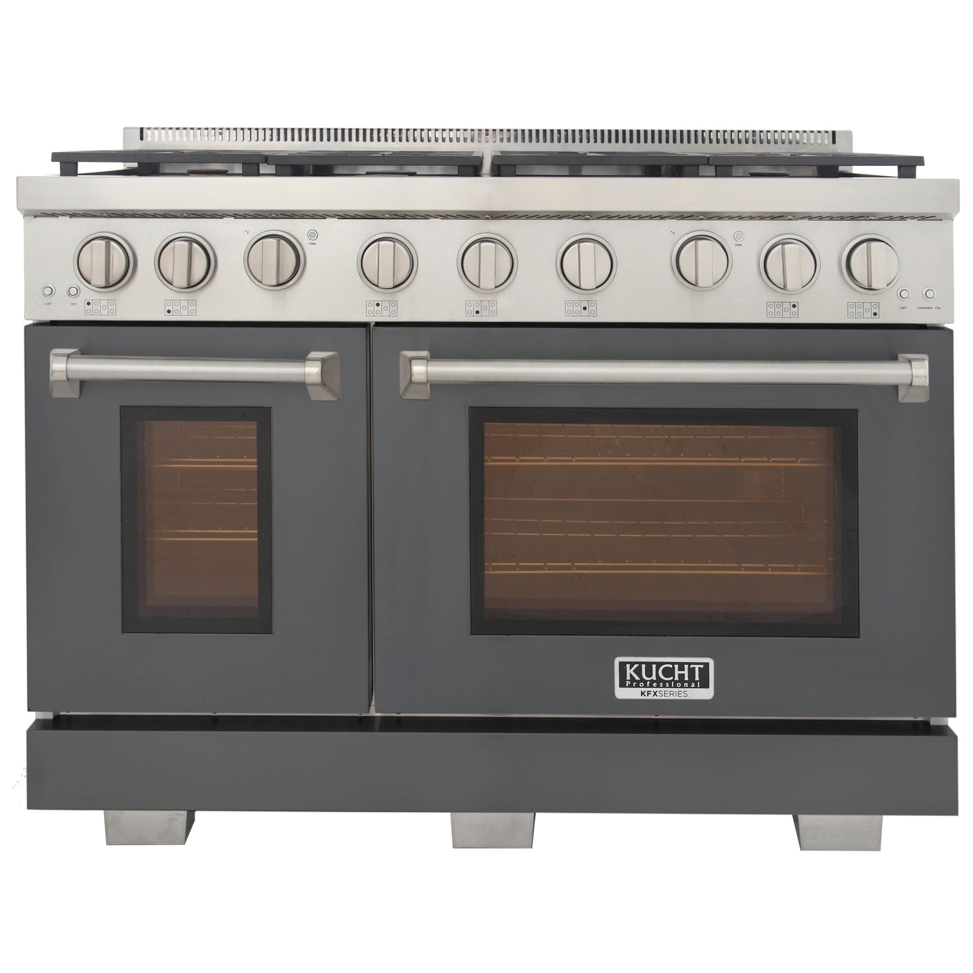 KUCHT Professional 48 in. 6.7 cu. ft. Propane Gas Range Two Ovens - One Convection - with True Simmer Burners