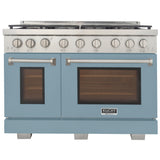 KUCHT Professional 48 in. 6.7 cu. ft. Propane Gas Range with Sealed Burners, Griddle and Two Ovens - One Convection