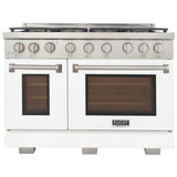 KUCHT Professional 48 in. 6.7 cu. ft. Propane Gas Range Two Ovens - One Convection - with True Simmer Burners