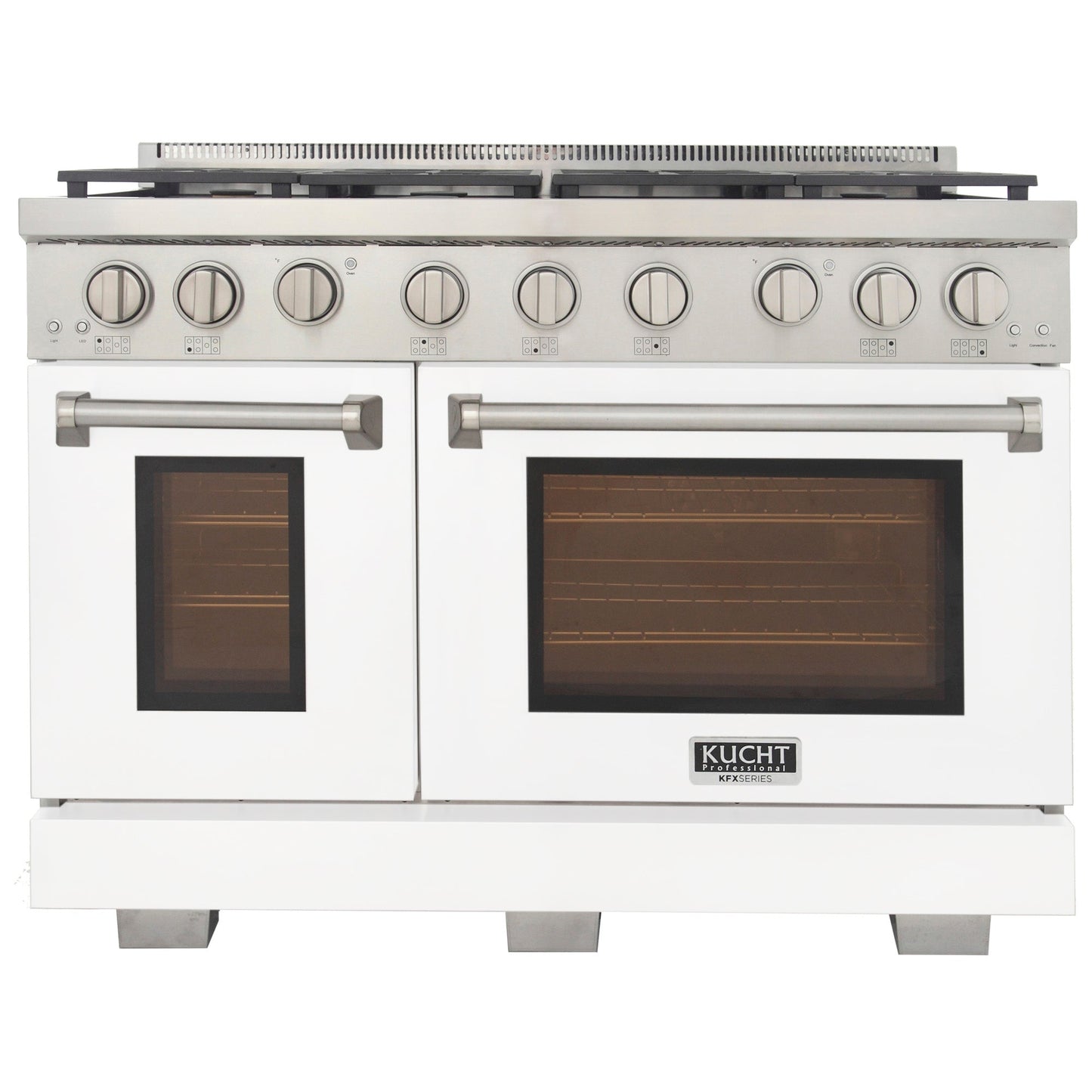 KUCHT Professional 48 in. 6.7 cu. ft. Natural Gas Range Two Ovens - One Convection - with True Simmer Burners